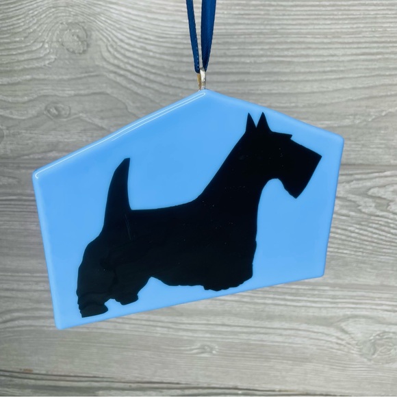 Stained glass sun catcher Scottie dog coaster decoration orniment handmade art - Picture 3 of 5